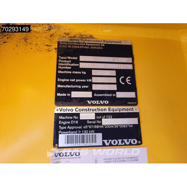 2016 Volvo L350F-42306037