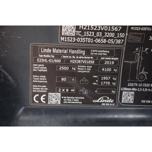 2019 Linde E25HL-01/600-42319632