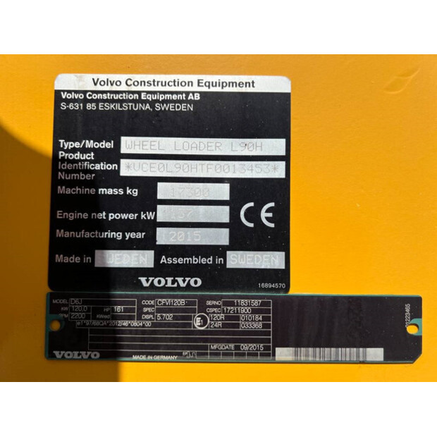 2015 Volvo L90H-42326322