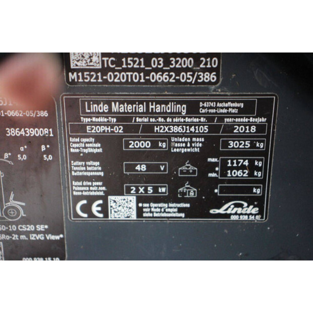 2018 Linde E20PH-02-42326445