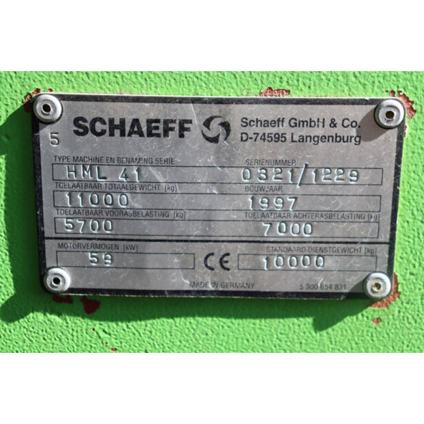 1997 SCHAEFF HML 41-42326989