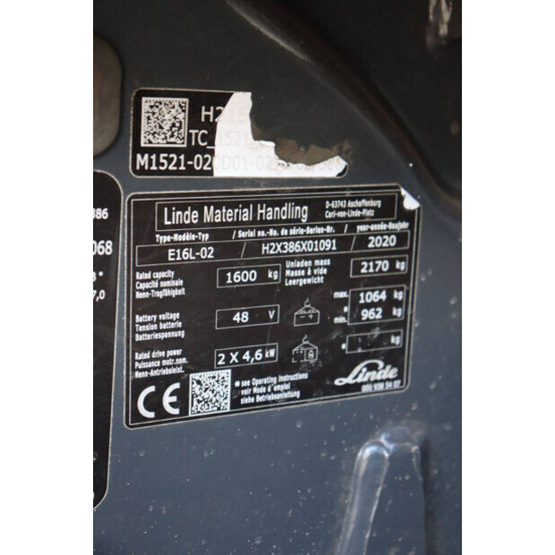2020 Linde E16L-02-42327469