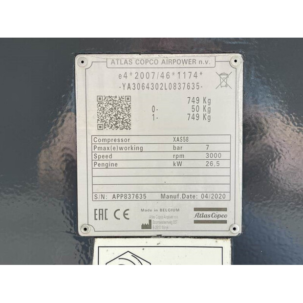 2020 Atlas-Copco XAS58KD-42353354