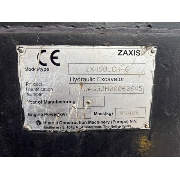 2018 Hitachi ZX490LCH-6-42392705