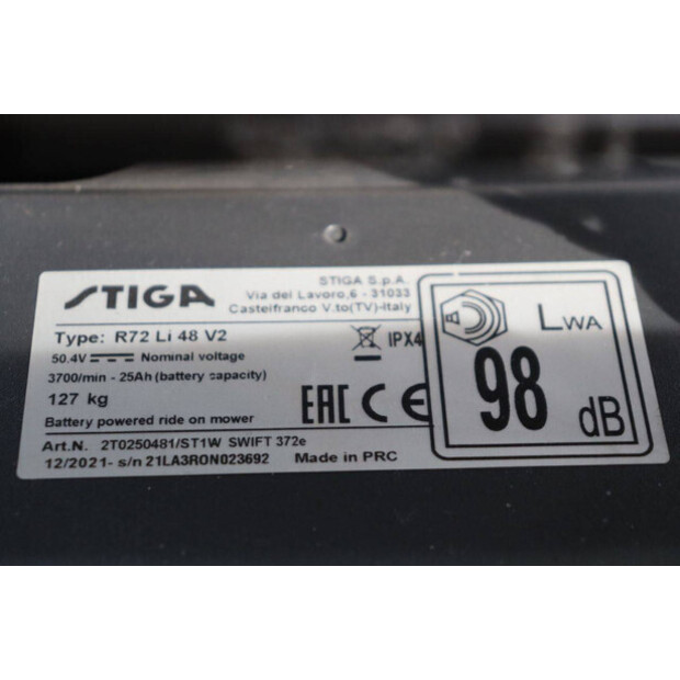 2021 Stiga Swift R72-42405438