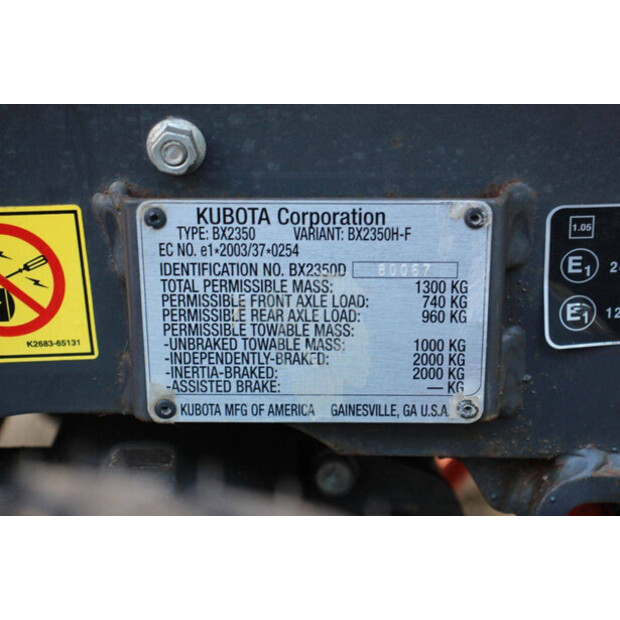 2017 KUBOTA BX2350-42455115
