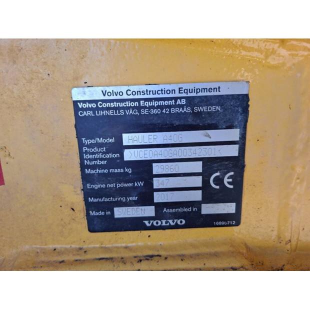 2017 Volvo A40G-42471189