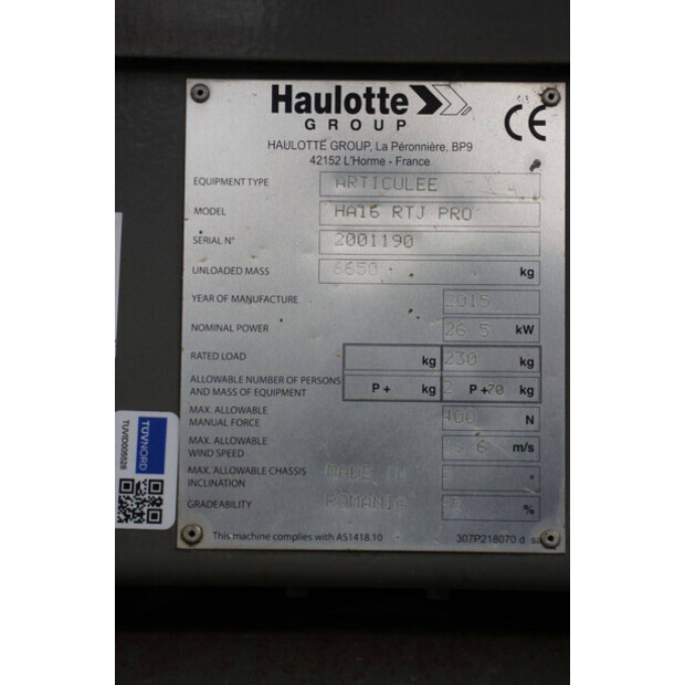 2015 Haulotte HA16 RTJ PRO-42490894
