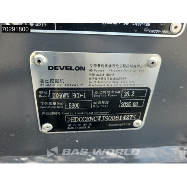 2025 Develon DX60WN ECO-1-42514714