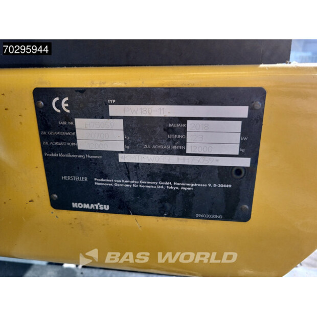 2018 كوماتسو PW180-11-42515160