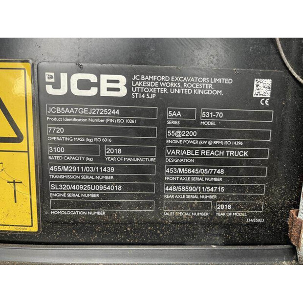 2018 JCB 531-70-42538453