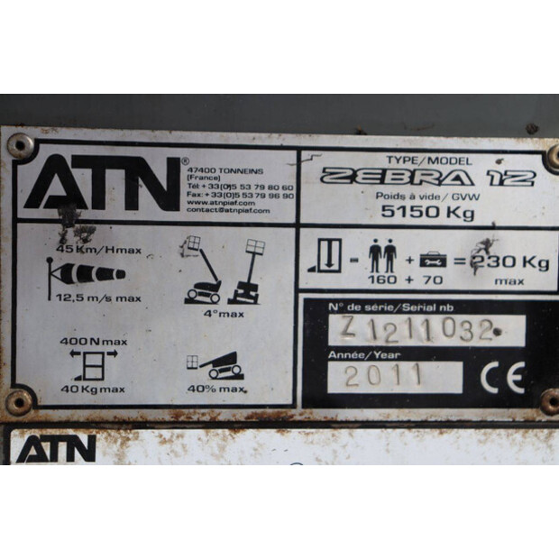 2011 ATN ZEBRA 12-42540525