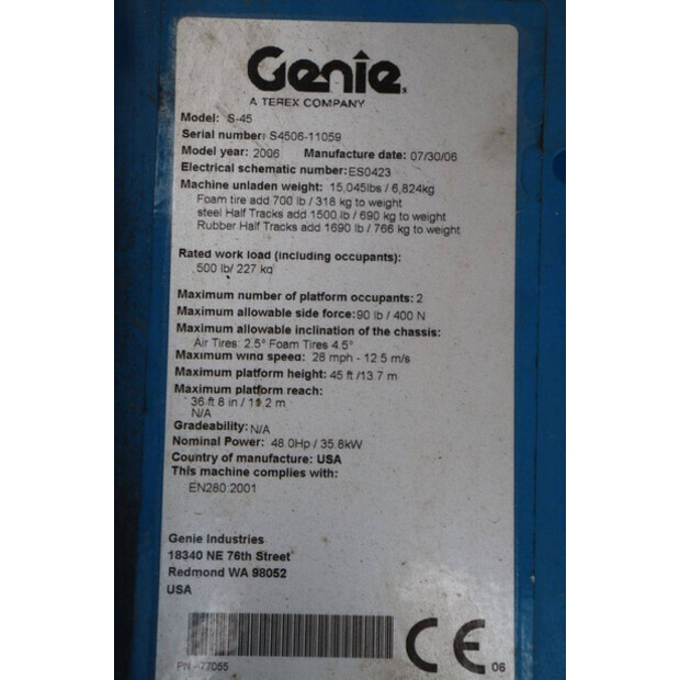 2006 Genie S45-42540767