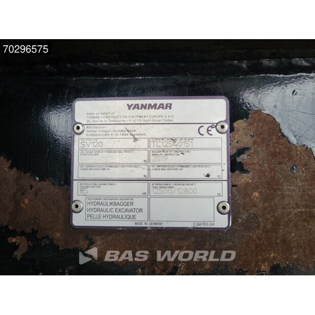 2019 YANMAR SV120-42542238