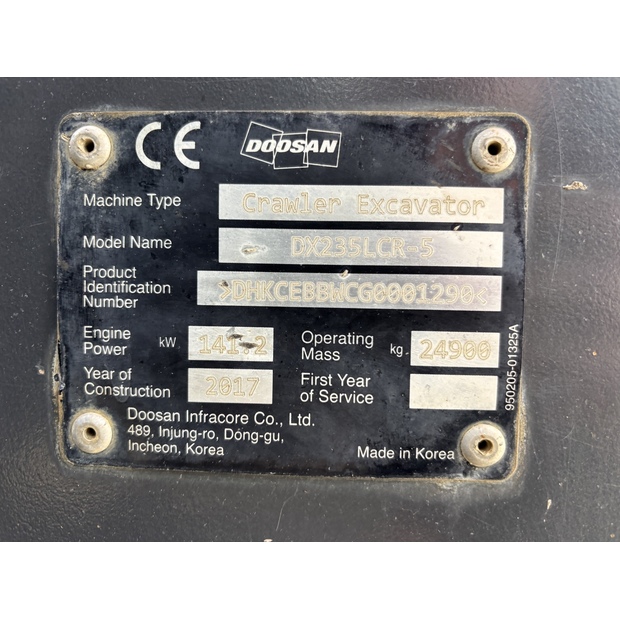 2017 Doosan DX235LCR-5-42546913