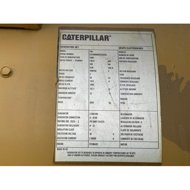 2009 Caterpillar C18 - 700 KVA-42565660
