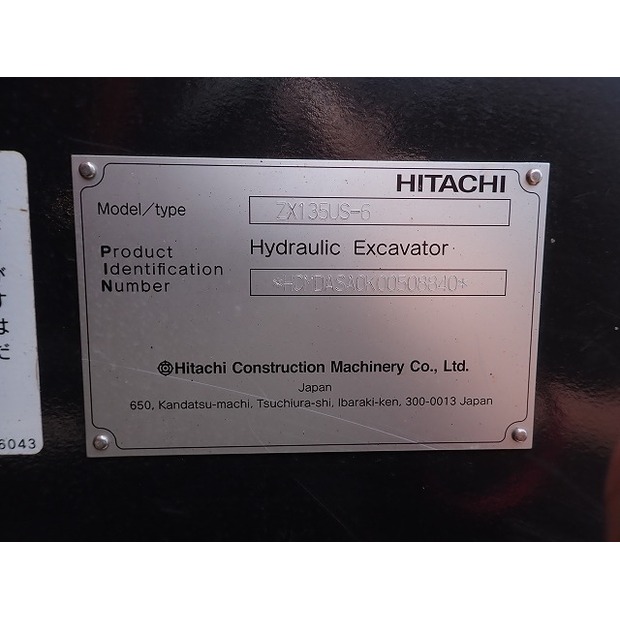 2019 Hitachi ZX135US-6-42581660