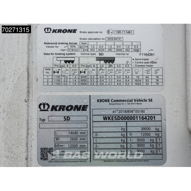 2025 Krone Carrier Vector 1550-42601330