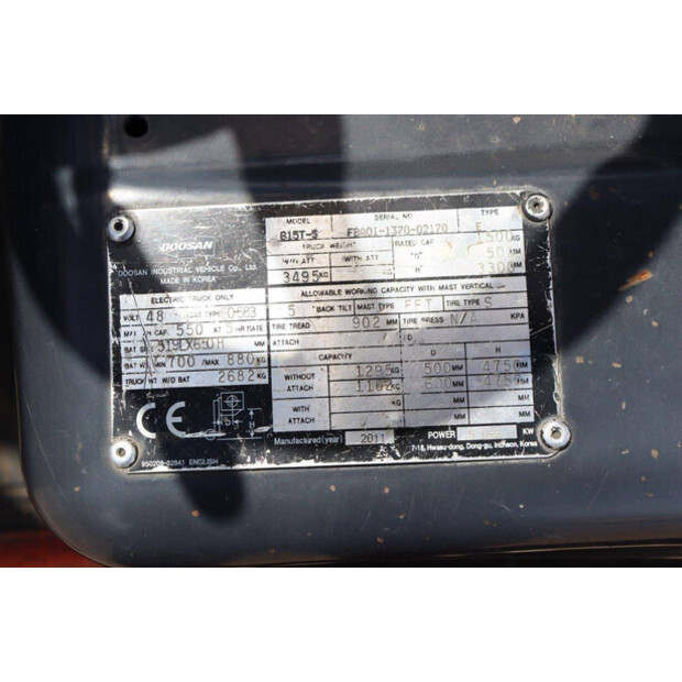 2011 Doosan B15T-5-42604446