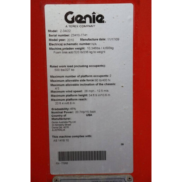 2009 Genie Z-34/22-42605872