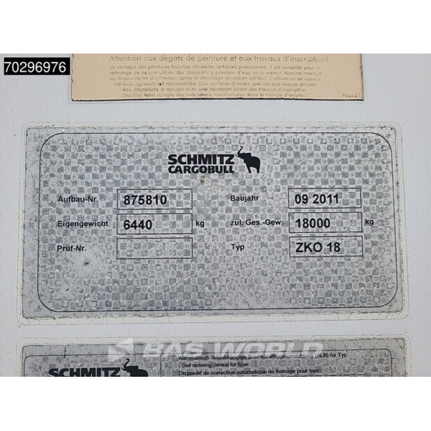 2011 شميتز كارجوبول ZKO18 APK 7/26 Blumenbreit LBW Tailgate-42608181