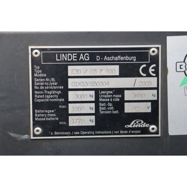 2005 Linde E30/03/600-42640009