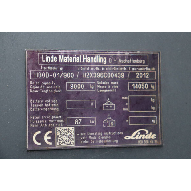 2012 Linde H80D-01/900-42640296