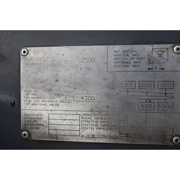 1997 Toyota 42-6FGF25-42641957