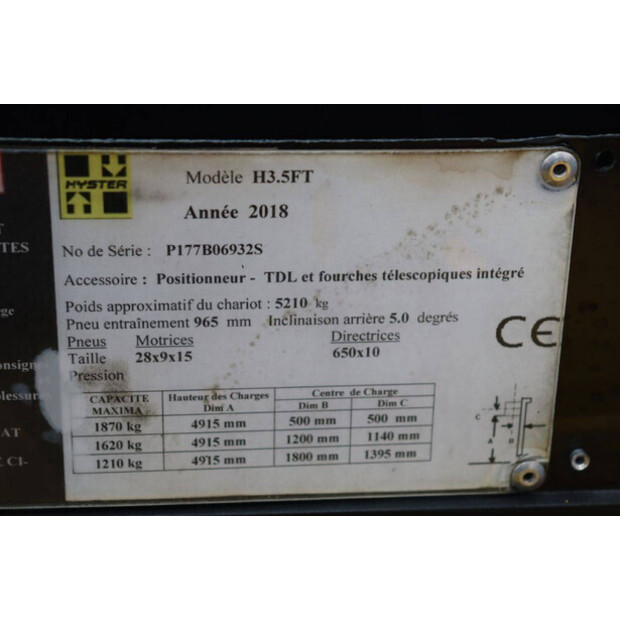 2018 Hyster H3.5FT-42643460