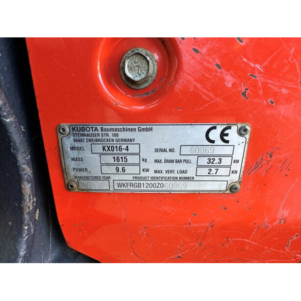 2016 KUBOTA KX016-4-42662001