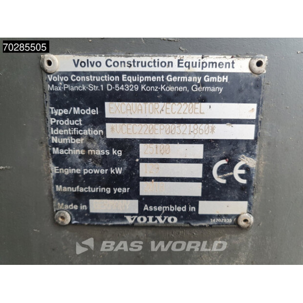 2018 Volvo EC220EL-42664821