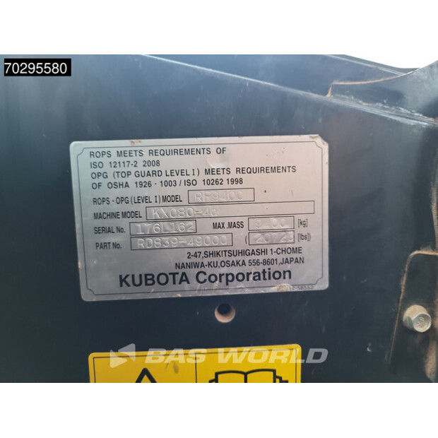 2017 KUBOTA KX080-4A-42677599