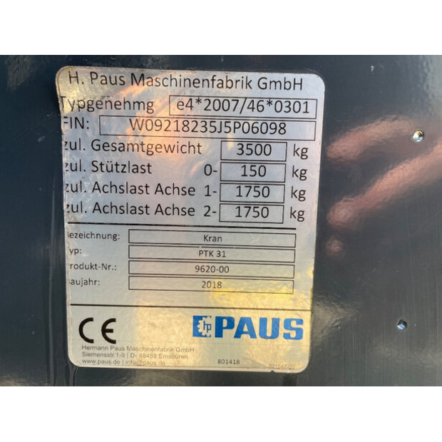 2018 Paus PTK 31-42679920