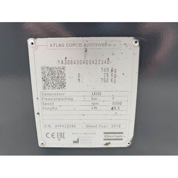 2016 Atlas-Copco XAS68-42727562
