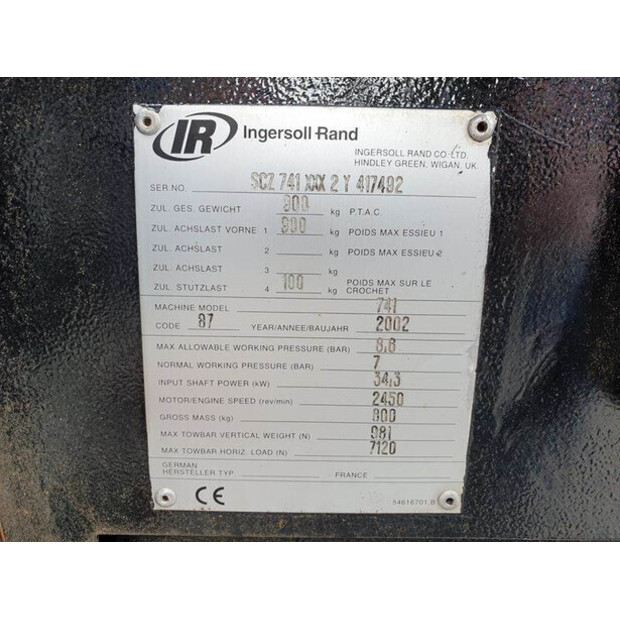 2002 INGERSOLL RAND 7/41-42729496