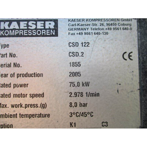 2005 Kaeser CSD 122-42729748
