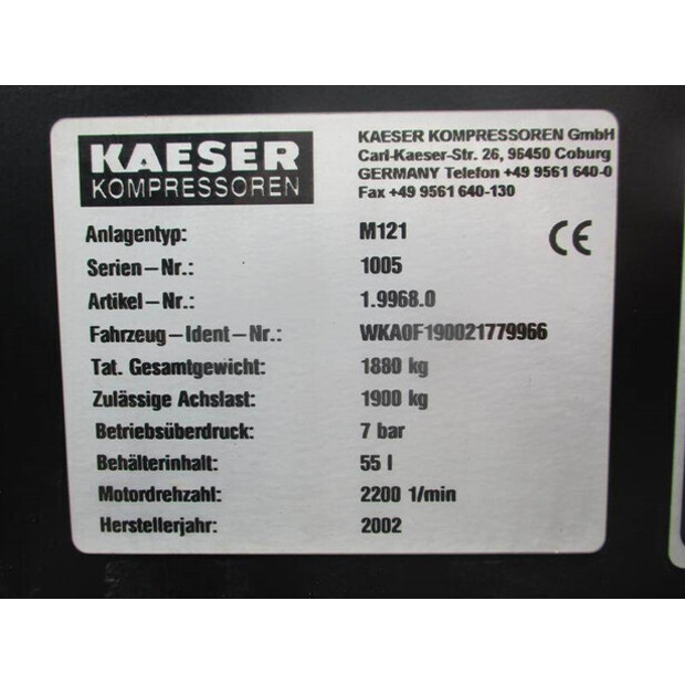 2002 Kaeser M121-42729758