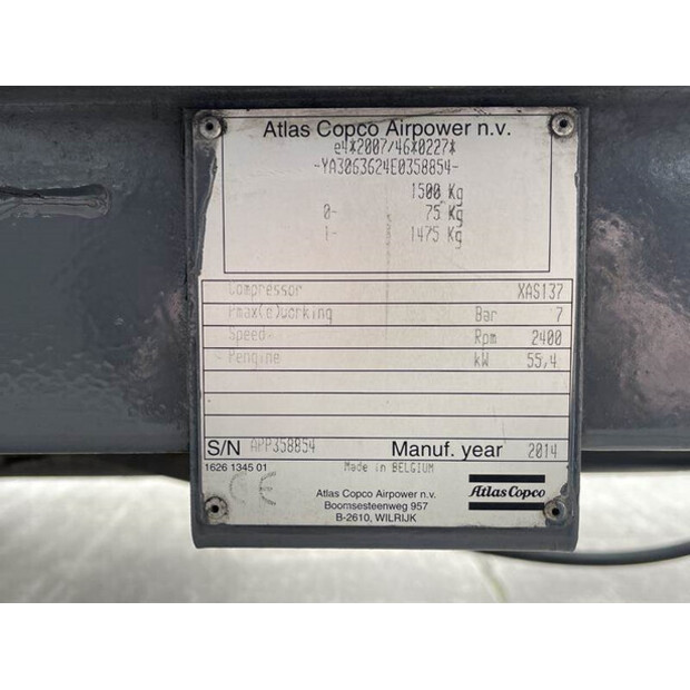 2014 Atlas-Copco XAS 137 KD 270 CFM-42730555