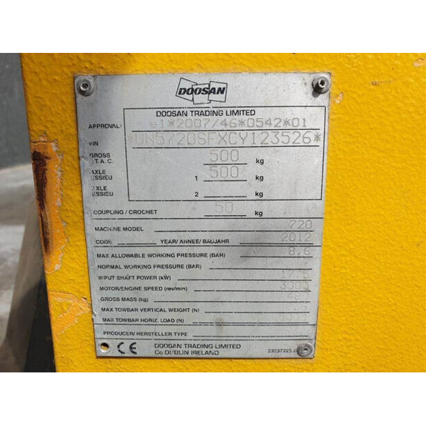 2012 INGERSOLL RAND 7/20-42731169