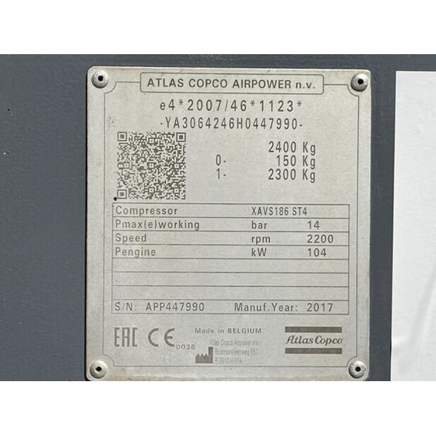 2017 Atlas-Copco XAVS 186 JD - N-42732166