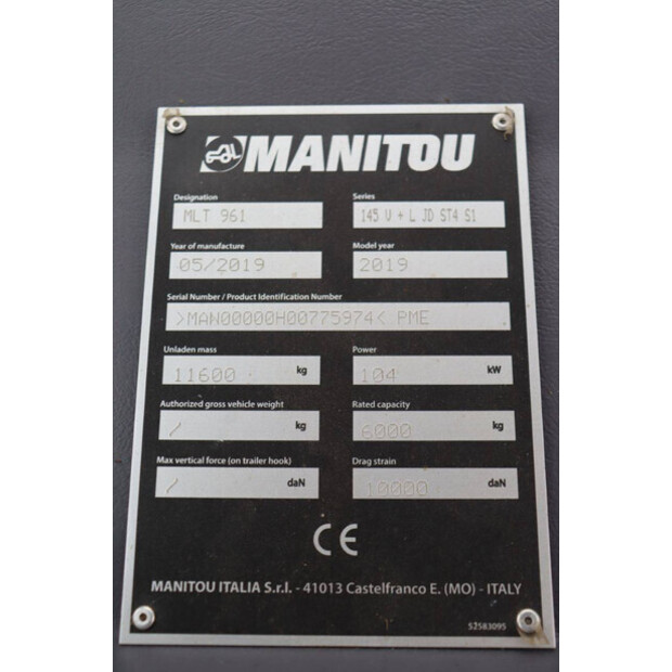 2019 Manitou MLT961-145V-42779350