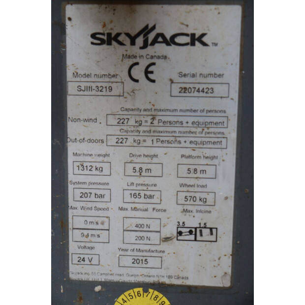 2015 SkyJack SJIII-3219-42781229