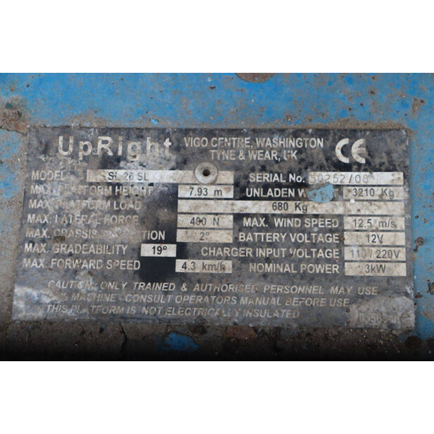 2008 UPRIGHT SL26SL-42809010