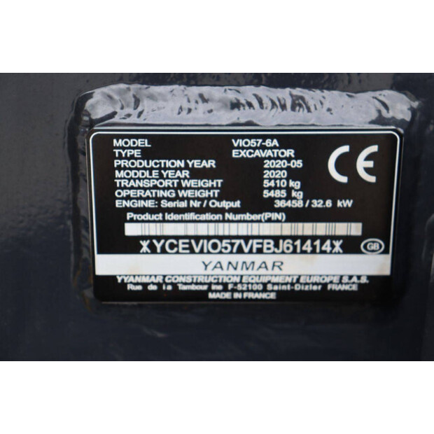 2020 YANMAR VIO57-6A-42810503