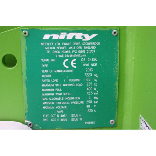 2013 Niftylift HR17NDE-42813810