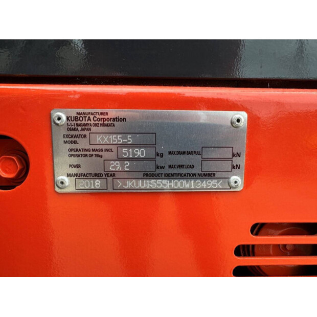 2018 KUBOTA KX155-5-42814546