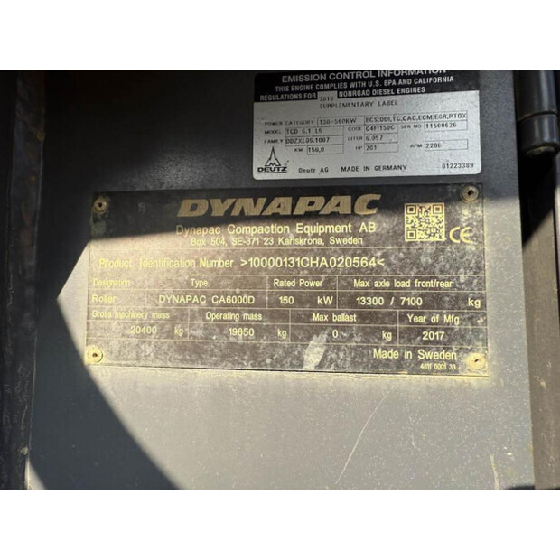 2017 DYNAPAC CA6000D-42857924