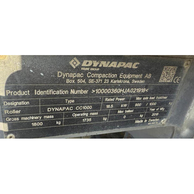 2018 DYNAPAC CC1000-42911286