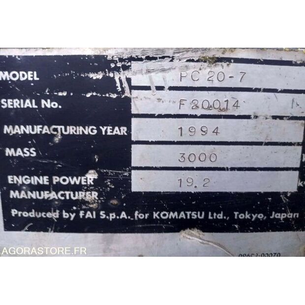 1994 Komatsu PC20-7-42929252