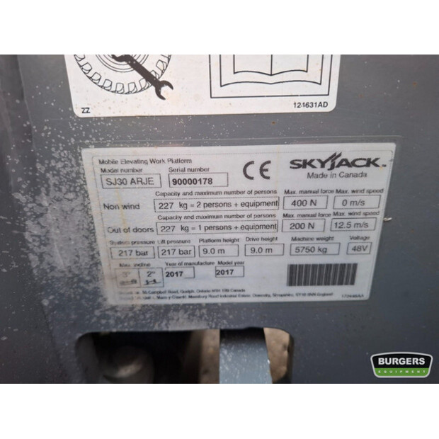 2017 SkyJack SJ30 ARJE-42936336